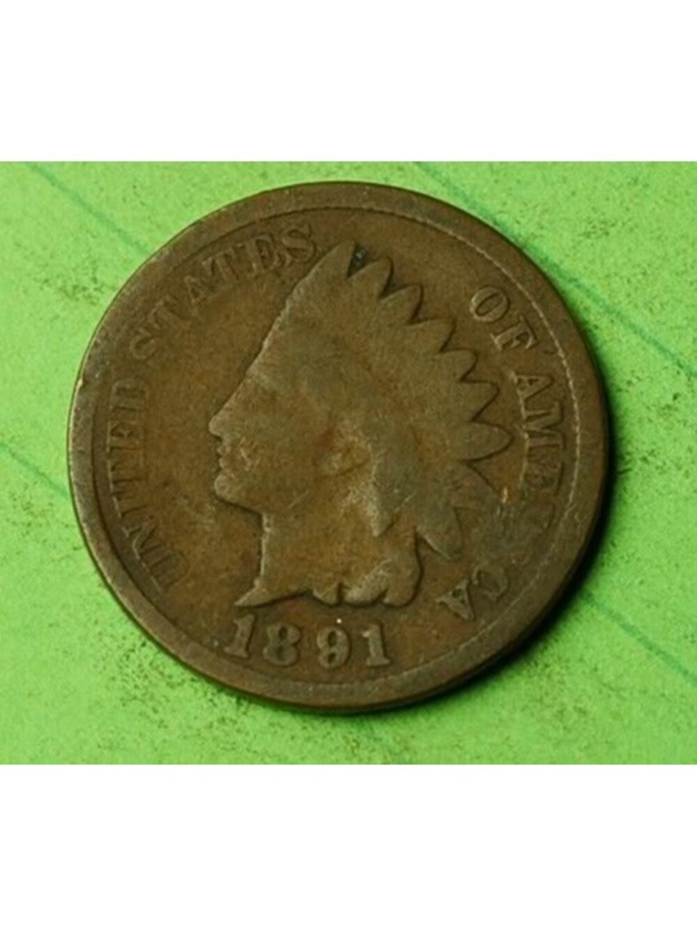 X125 1891 Indian Head Cent Penny 1c - Check Out Our eBay Store - old coin money